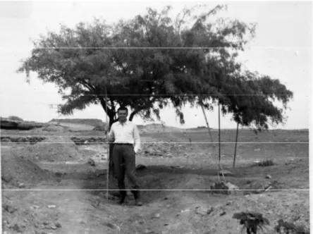 Figura 5: El único algarrobo de la aguada del Algarrobal de Cobija en 1943, fotografía de  Junius Bird