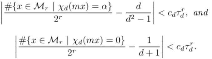 Table 1 seems to show that even for chains whose length is much smaller than d, the distribution is not so bad