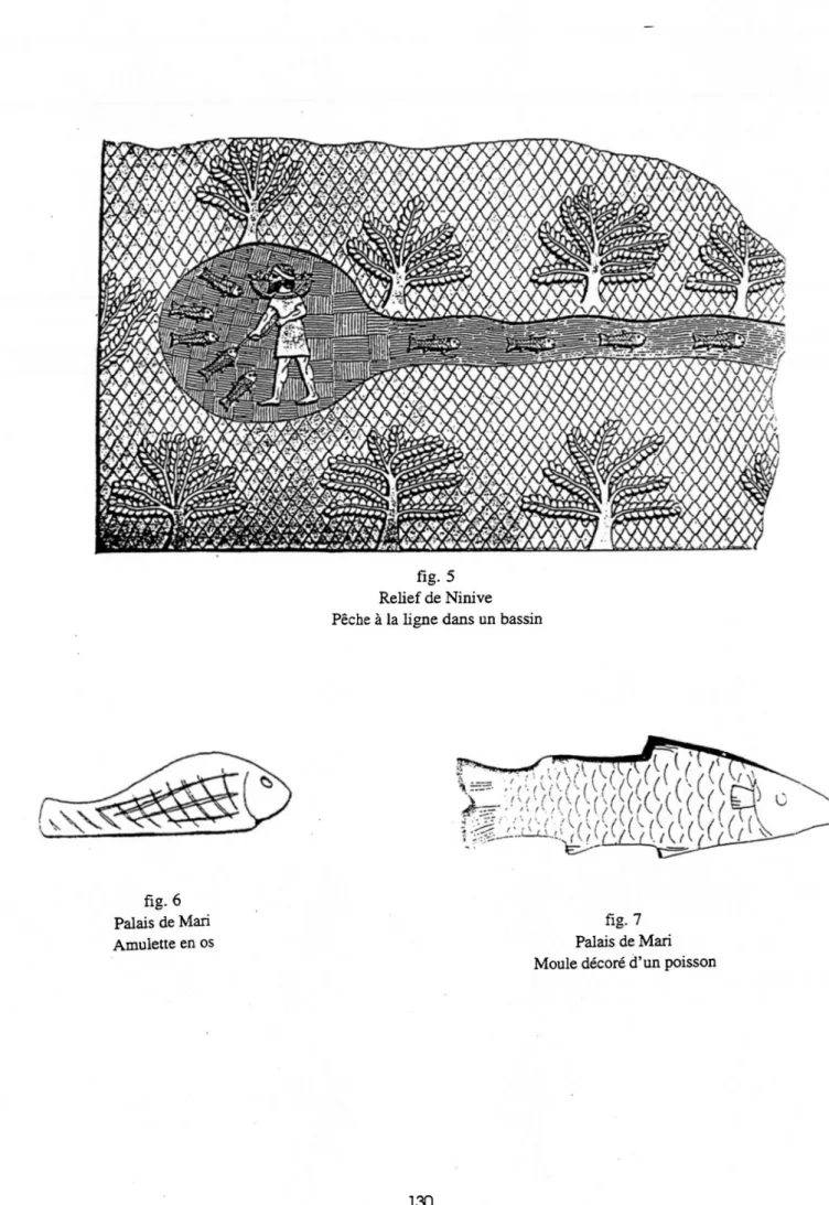 fig.  5  R elief de N inive  Pêche à la ligne  dans un  bassin