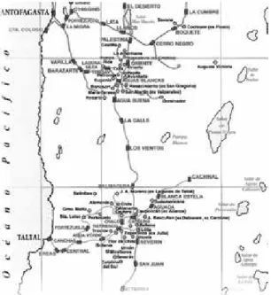 Figura 1. Mapa del cantón de Taltal. Gentileza Álbum  desierto.