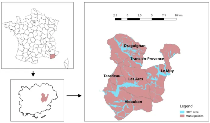 Figure 1: Surveyed municipalities in the Var