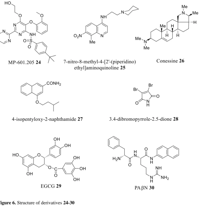 Figure 6. Structure of derivatives 24-30 