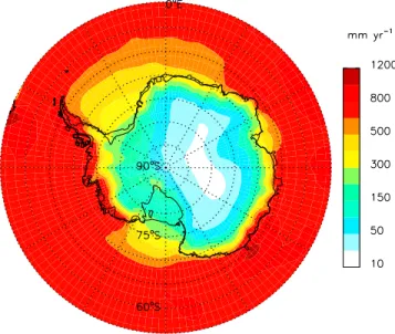Figure 3. Illustration of seawater DMS concentrations applied in the sea ice zone for each of the sce- sce-narios