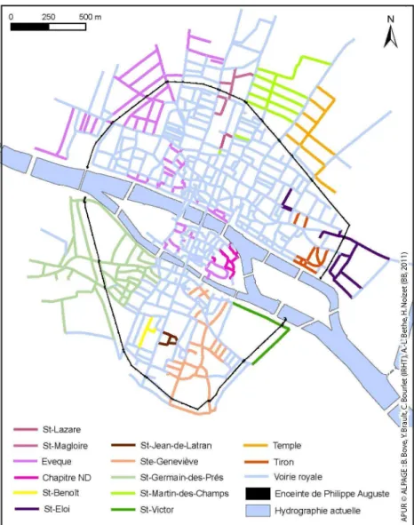 Figure 3 : Les seigneurs voyers en 1300 