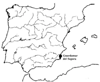 Fig. 1. Localización de La Rábita, Guardamar del Segu- Segu-ra (Alicante) en la Península Ibérica