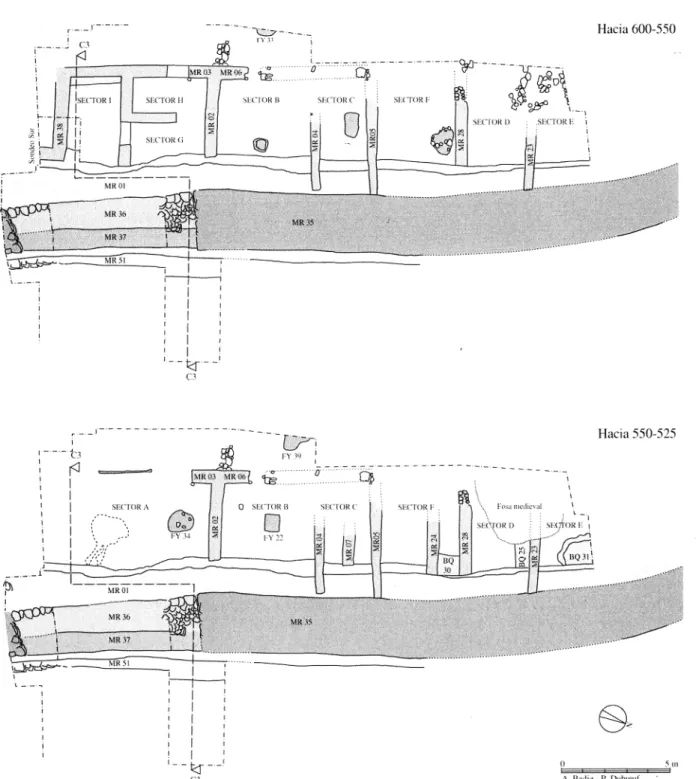 Fig. 4. Plano de la excavación de La Rábita, Guardamar del Segura (Alicante) después de la campaña de 1998