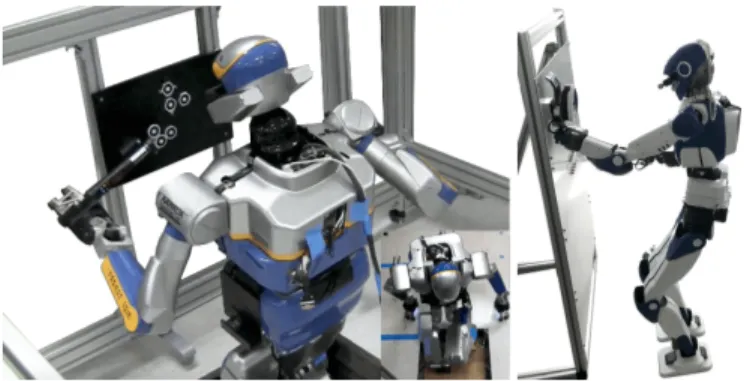 Fig. 14: Narrow access in multi-contact and fast dynamic torqueing handling four contacts with HRP-2Kai