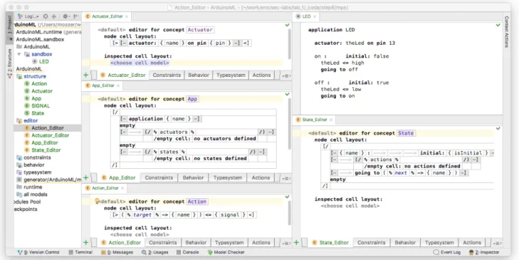 Figure 6: Modeling a concrete syntax using MPS