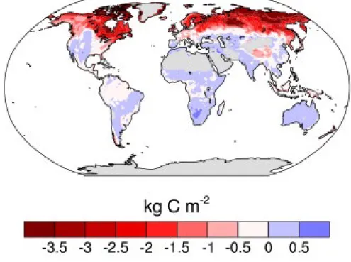 Figure 1: Initial soil C stock determines the effects of warming on soil C stocks.