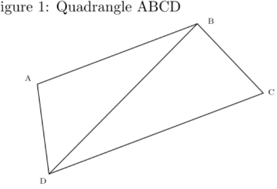 Figure 1: Quadrangle ABCD