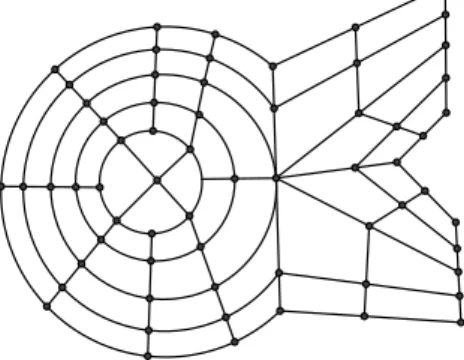 Figure 11: The “usual” mesh that has the same topology as the initial parametric mesh of Example 5.1