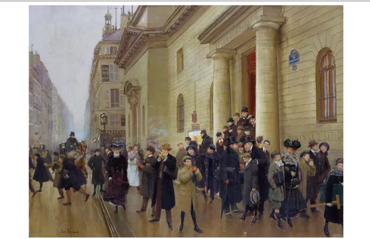 FIGURE 2 | La sortie du lycée Condorcet, jean Béraud, 1903, Musée Carnavalet, Paris.
