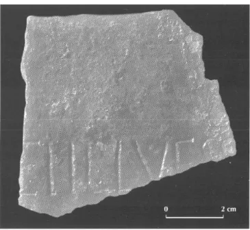 Fig. 4 - Fragment 1  de la plaque en bronze  de LAuribelle-Basse à Pézenas (photo S.  Mauné,  CNRS)