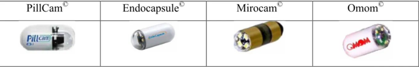 Fig. 1 Illustration of the existing WCE devices 