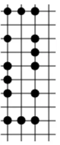 Fig. 1. Tile generating an optimal identifying code of the grid.