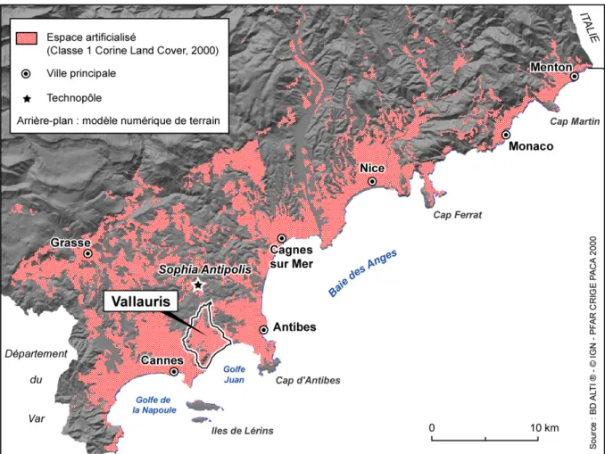 Figure 1 – L’urbanisation sur la Côte d‘Azur 