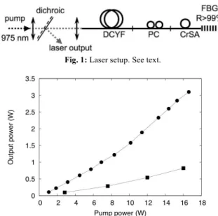 Fig. 1: Laser setup. See text. 