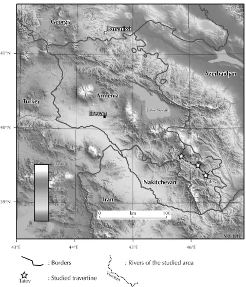 Fig. 1. Carte de localisation des formations étudiées (location map).