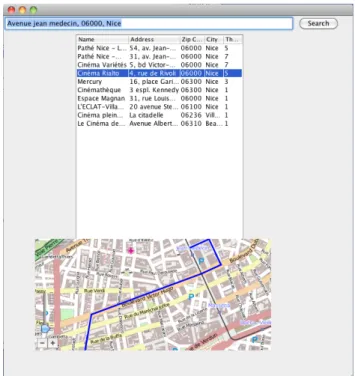 Figure 3: UI of the application resulting from the composition scenario.