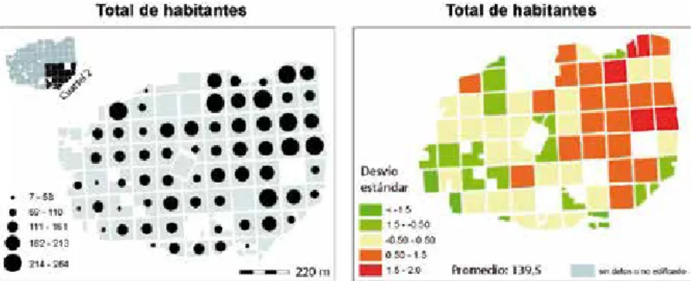 Figura 2. Total de habitantes de Montevideo por manzana