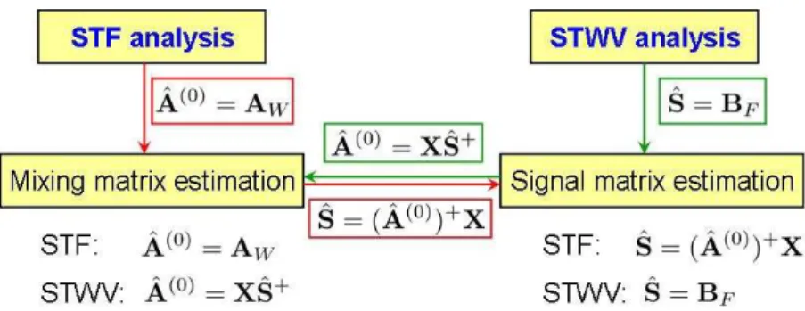 Figure 3: Leadfield and signal matrix estimation procedures for the STF and the proposed STWV analyses.