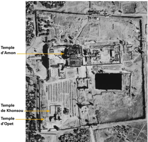 Fig. 1 : Le sanctuaire du Temple d’AmonTempled’AmonTemple de KhonsouTempled’Opet