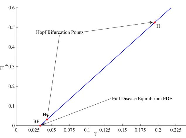 Figure 2: Bifurcation analysis made with MatCont - k p = 0.005