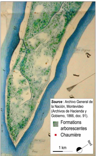 Fig. 4- L’île Queguay Grande en 1866.  