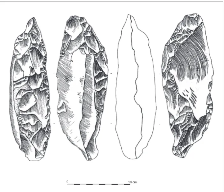 Fig. 3 - Pic en silex de Coupvray (Seine-et-marne) : atelier de façonnage de haches.