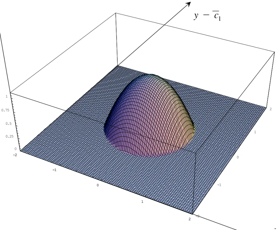 Figure 7: the shape of          for  ε = 1