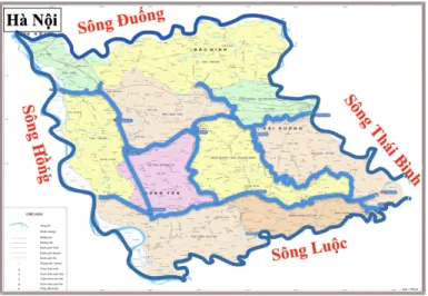 Fig. 1. Map of the Bac Hung Hai irrigation system.