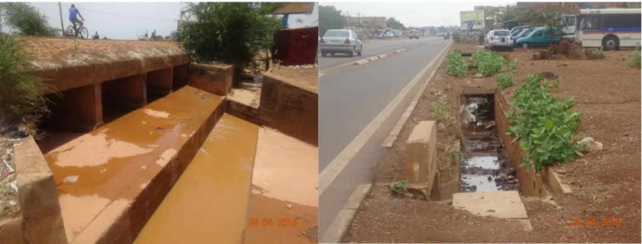 Figure 6.Open-air urban drainage channels in the city of Ouagadougou 