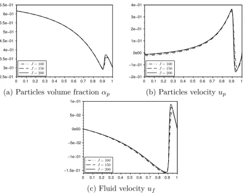 Figure 8: Space convergence study at time t = 0.5 using a fixed time step (δt = 2 10 −5 )