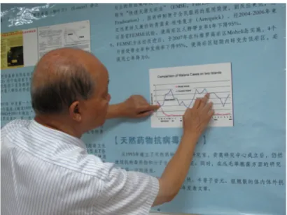 Figure 3: Prof Li shows the results of the Comoros FEMSE program 