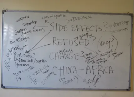 Figure 4: Notes from a focus group discussion in Moroni about FEMSE and China-Africa relations 