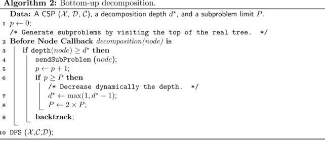 Figure 2: Bottom-up decomposition and estimation.