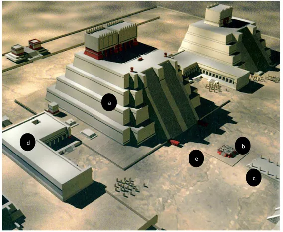 Fig  24  Reconstruction  of  the  sacred  precint  of  Tenochtitlán  after  Antonio  Serrato  Combé