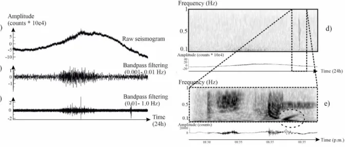 Figure 3. Synthetic marsquake on January 12, 2019 (vertical component). (a) Raw seismogram