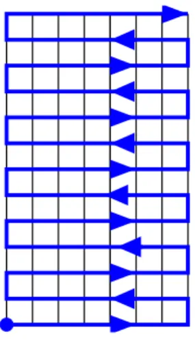 Fig. 3. A snake walk in a strip.