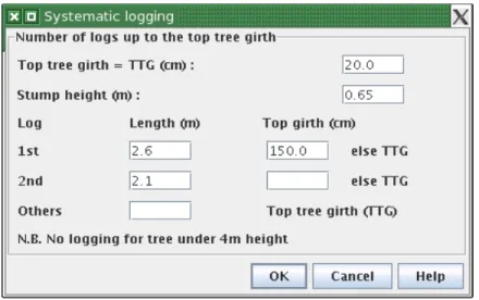 Fig. 3. Dialog box to choose criteria for systematic logging with the PP3 module