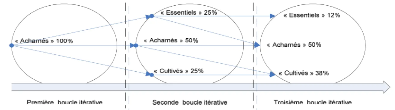 Figure 12: Trajectoires appropriatives des « acharnés »