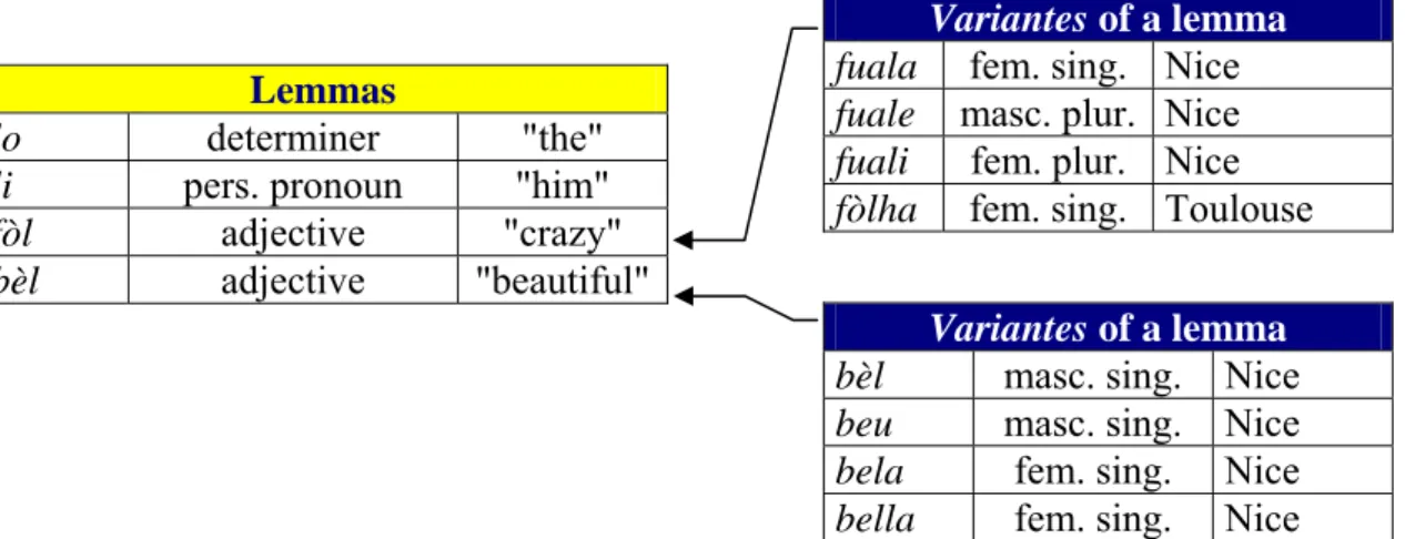 Fig. 3: database’s dictionary structure. 