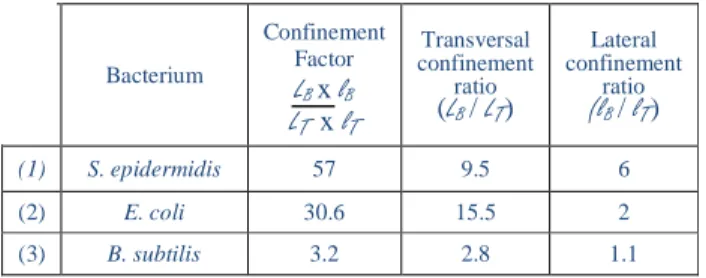 Table  1.  Numerical  analysis  of  spatial  behavior  of  trapped  and  non- non-trapped  bacteria