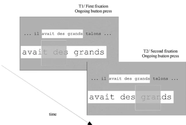 Fig 3. Potential continuation of Fig 2: visual exploration of the Region Of Augmented Vision (ROAV) with two successive ocular fixations