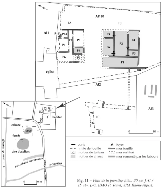 Fig. 11 – Plan de la première villa : 30 av. J.-C./