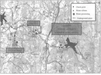 Figure 2 : Mine waters processing on Ritord river. 