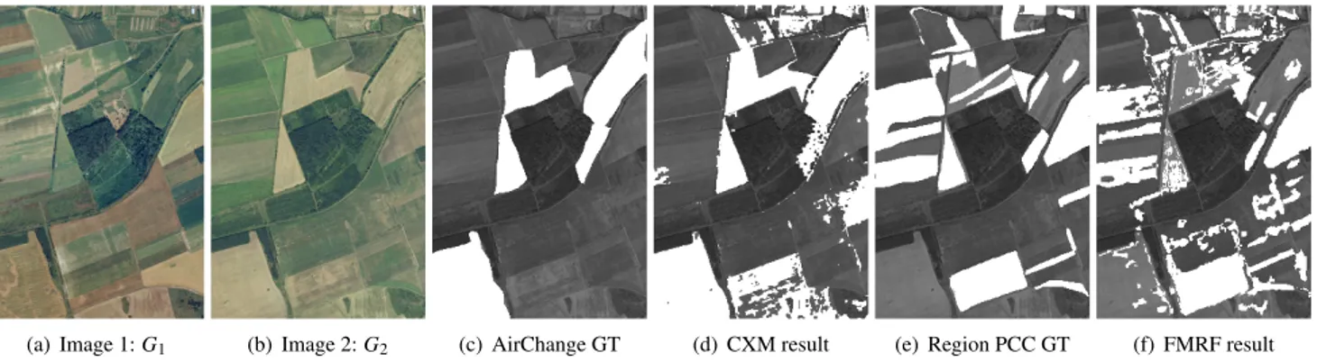 Figure 7: Qualitative comparison of the CXM and FMRF methods and the two di ff erent GT types on the F orest data sample.