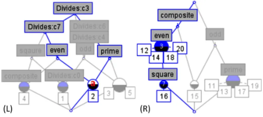 Fig. 2. The enriched lattices generated by RCA.
