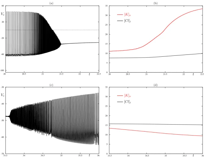 Figure 7: Transitions to and from CSD as dynamic bifurcations. The figures represent zooms of Fig