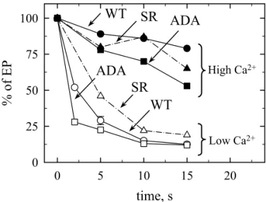 Fig C. Utilization of Ca 2+ -ATP as a substrate at high Ca 2+